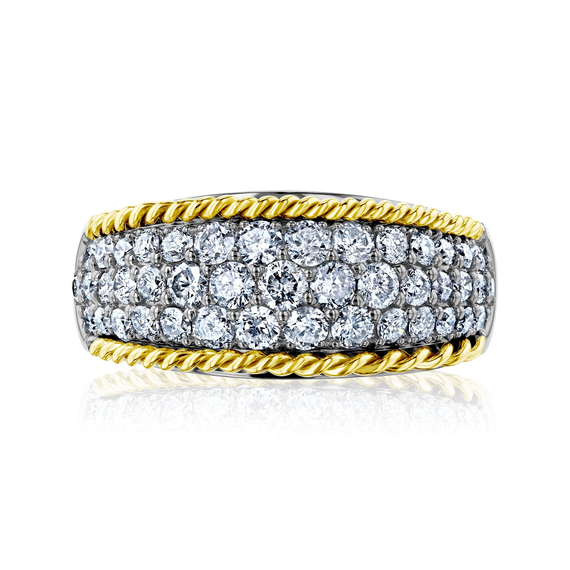 Kobelli Bright Honeycomb Pave Diamond Ring 1 Carat 10k Gold