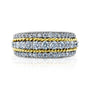 Kobelli Golden Lined Wide Diamond Ring