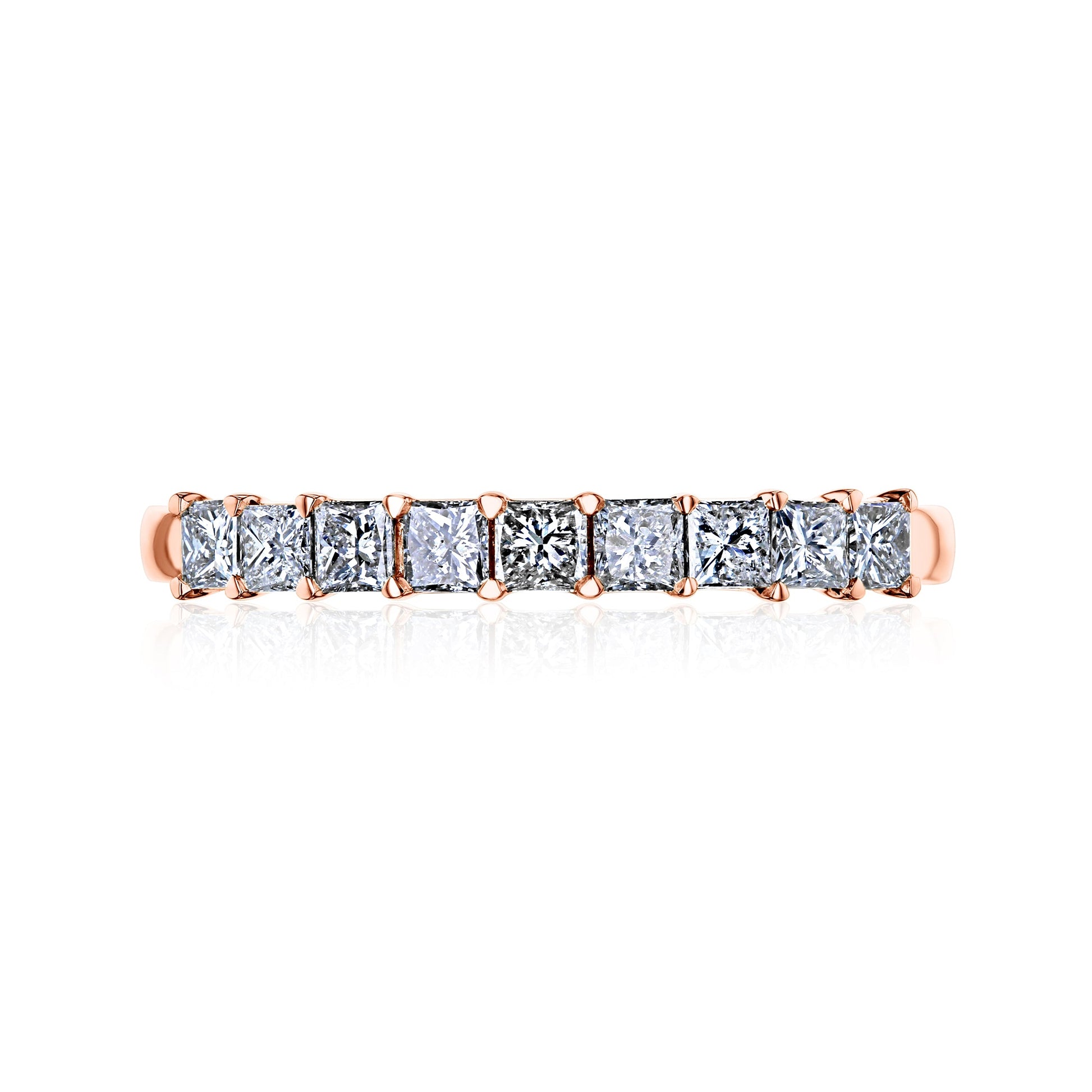 0.5 Carat Natural Diamond Shared-prong Princess Ring