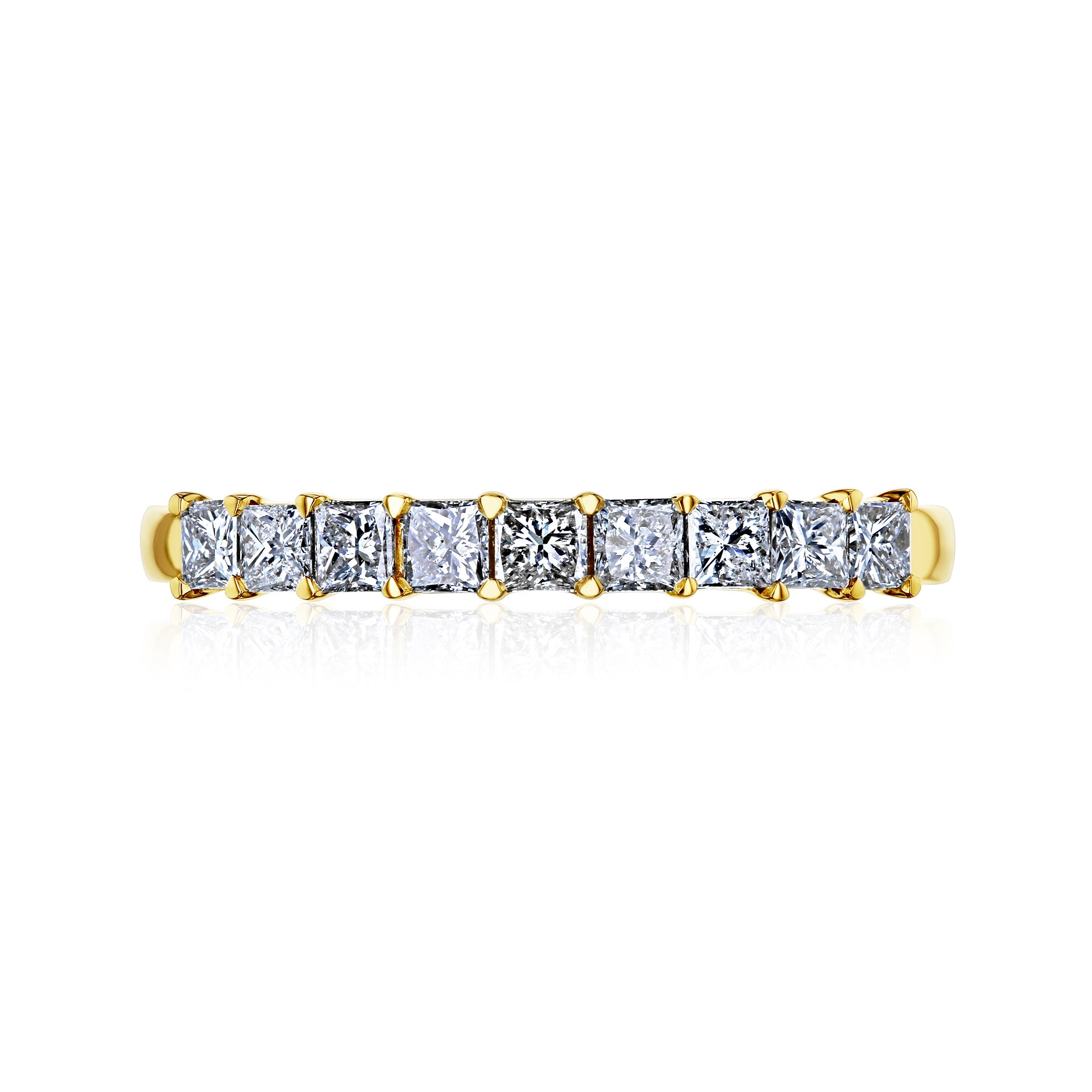 0.5 Carat Natural Diamond Shared-prong Princess Ring