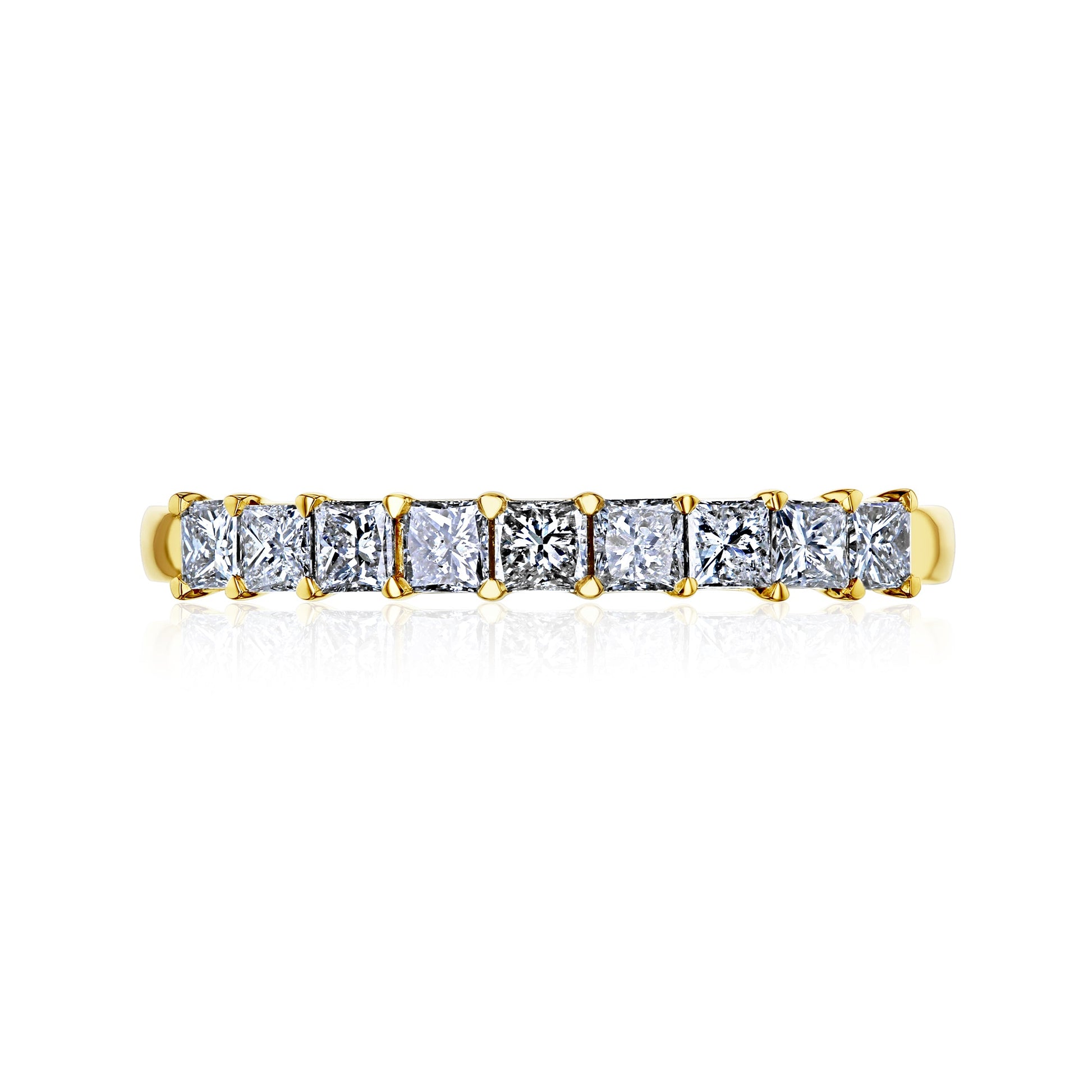 0.5 Carat Natural Diamond Shared-prong Princess Ring