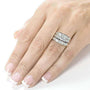 Kobelli Three Stone Round Diamond Bridal Set 1 5/8 carat (ctw) in 14k White Gold (3 Piece Set)