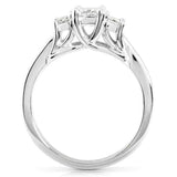 Kobelli Three-Stone Diamond Engagement Ring and Wedding Band Set 4/5 carat (ctw) in 14k White Gold