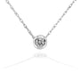 Kobelli Tiny Diamond Solitaire Bezel Necklace in 14k Gold (18" Chain)