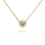 Kobelli Tiny Diamond Solitaire Bezel Necklace in 14k Gold (18" Chain)