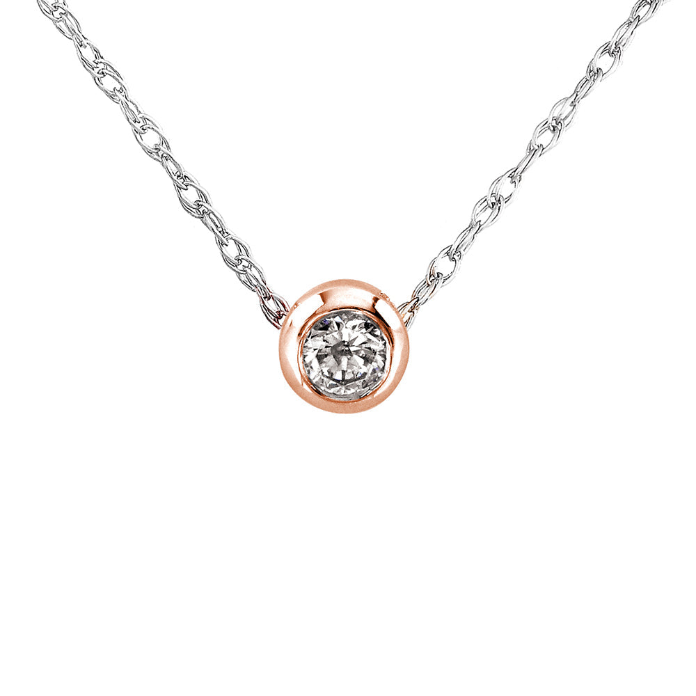 0.10 Carat Natural Diamond Solitaire Lucy Necklace