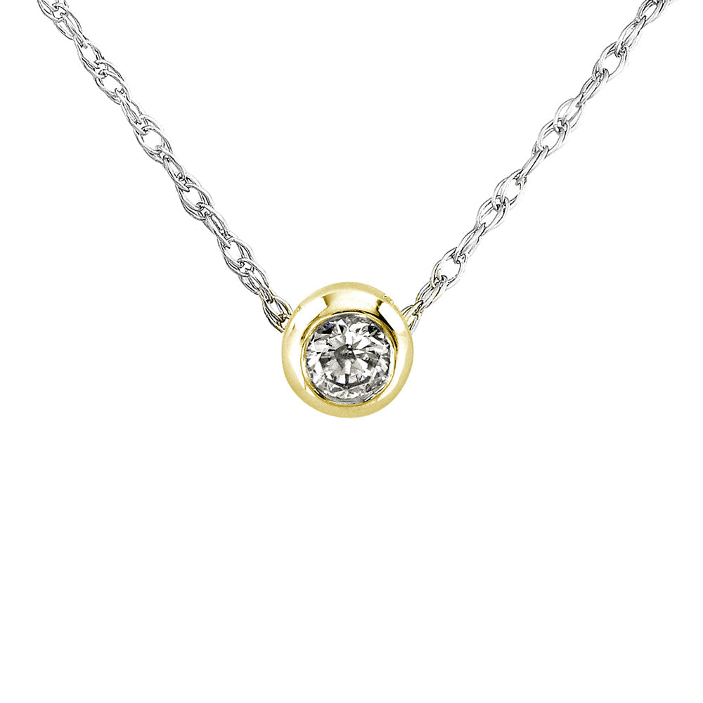 0.10 Carat Natural Diamond Solitaire Lucy Necklace