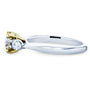 Kobelli Light Fancy Yellow Mixed Diamond 3 Stone Pinched Shank Engagement Ring 7/8ct TDW 14k Gold Ring
