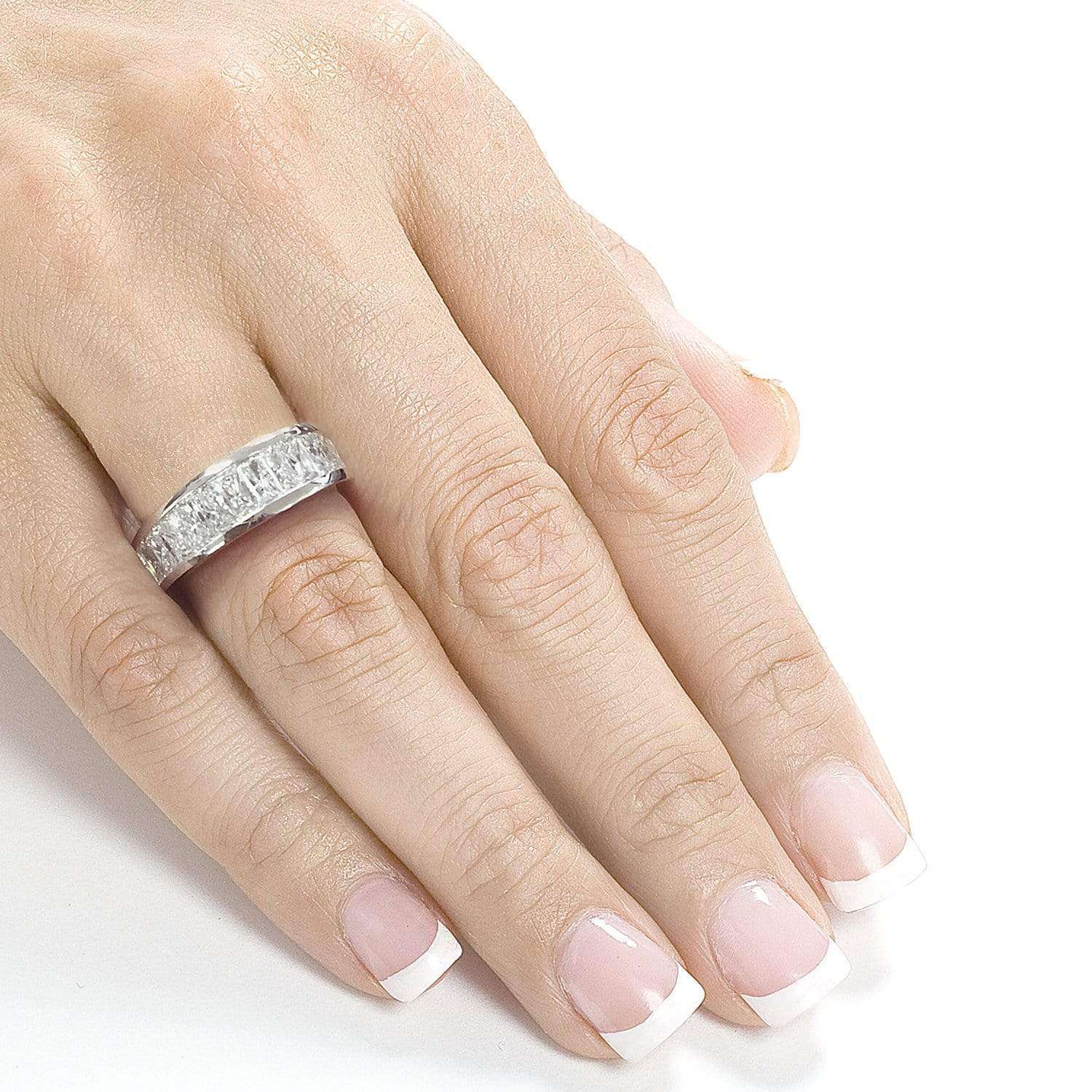 Kobelli Princess Baguette Diamond Wedding Band 2 1/4 CTW 14k White Gold