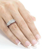 Kobelli prinsesse baguette diamant bryllup band 2 1/4 ctw 14k hvidguld
