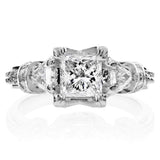 Kobelli Certified Princess Cut 3-Stone Diamond Engagement Ring 1 3/4 CTW in 14k White Gold