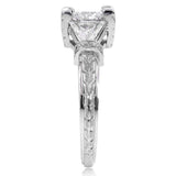 Kobelli Certificeret Princess Cut 3-stens diamantforlovelsesring 1 3/4 CTW i 14k hvidguld
