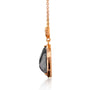 Kobelli Pear Shaped Rose-cut Black & White Diamond Halo Style Pendant 4 1/2 CTW in 14k Rose Gold 71153X