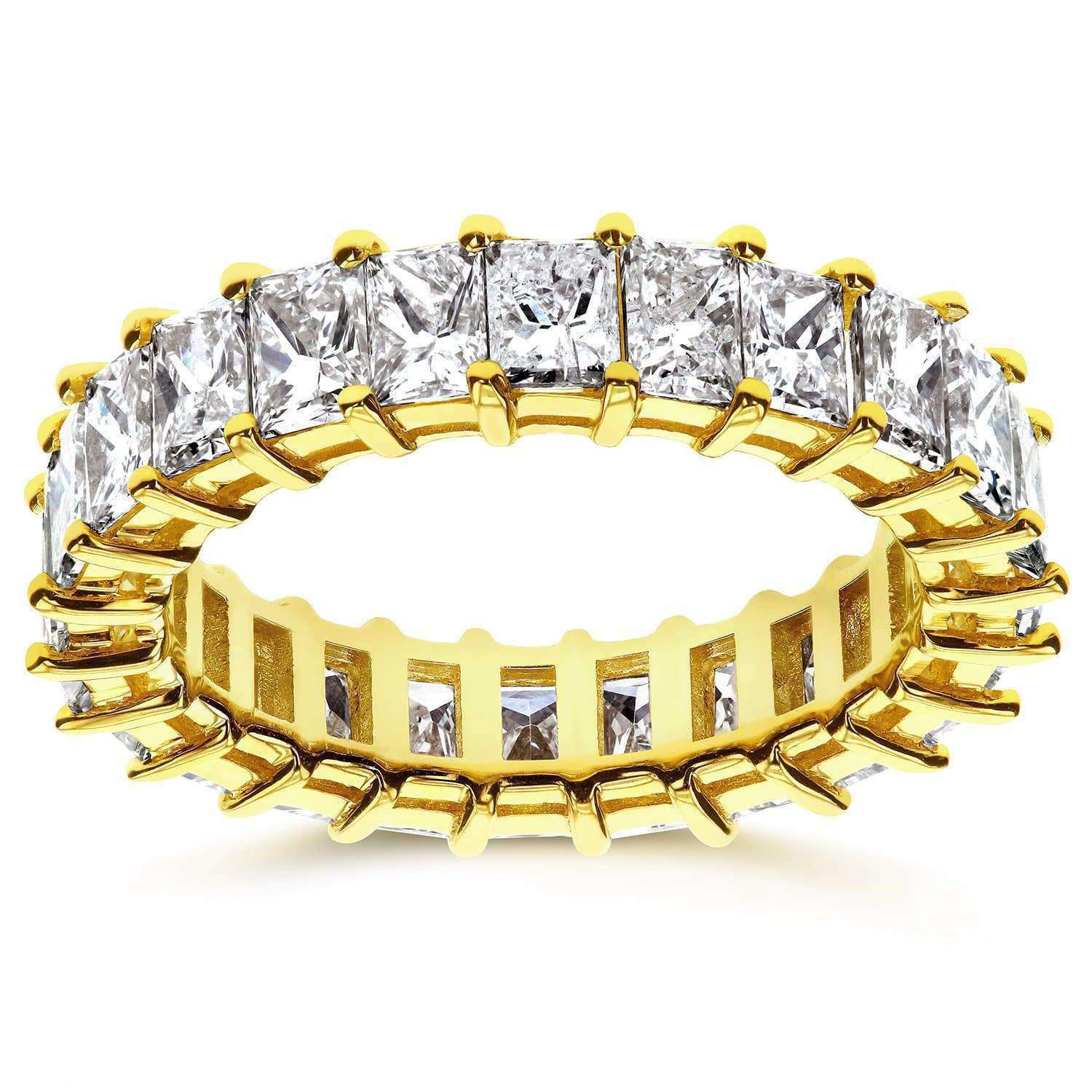 Kobelli Princess Baguette Diamond Eternity Band 3 7/8 CTW in 14K Yellow Gold 71199X_4.5