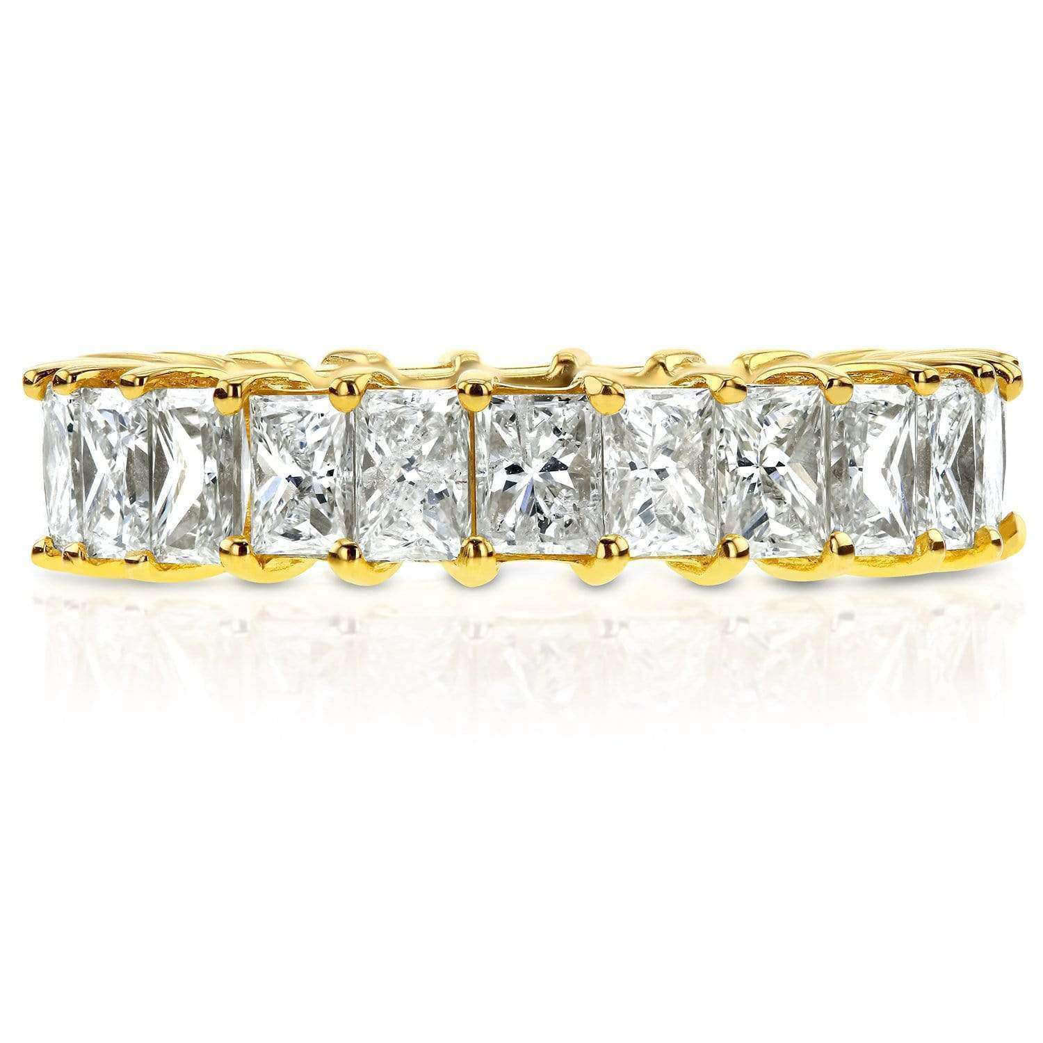 Kobelli Princess Baguette Diamond Eternity Band 3 7/8 CTW in 14K Yellow Gold 71199X_4.5