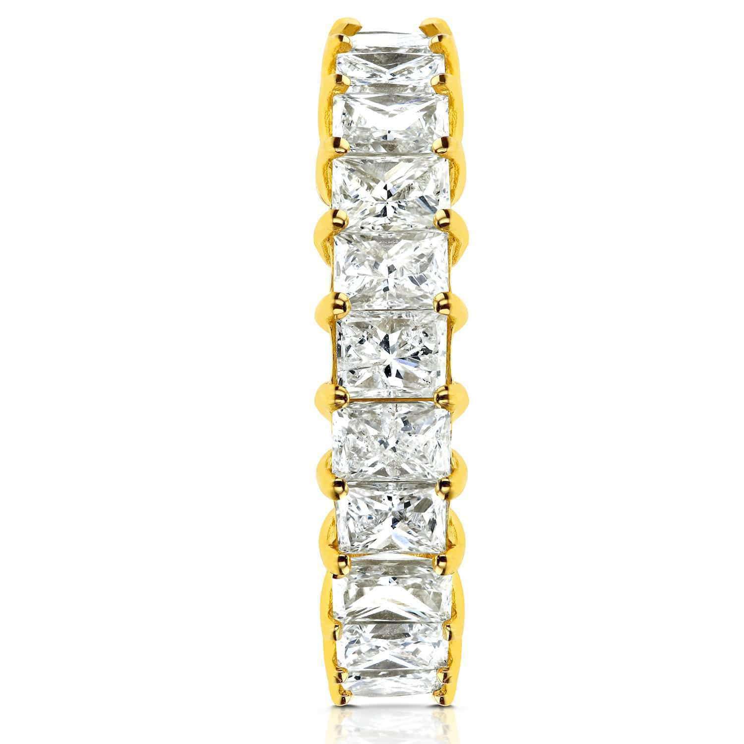 Kobelli Princess Baguette Diamond Eternity Band 3 7/8 CTW in 14K Yellow Gold 71199X_4.5