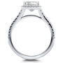 Kobelli Princess Diamond Halo Split Shank Ring 2 1/4 CTW in 14k White Gold (Certified)