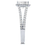 Kobelli Princess Diamond Halo Split Shank Ring 2 1/4 CTW in 14k White Gold (Certified)