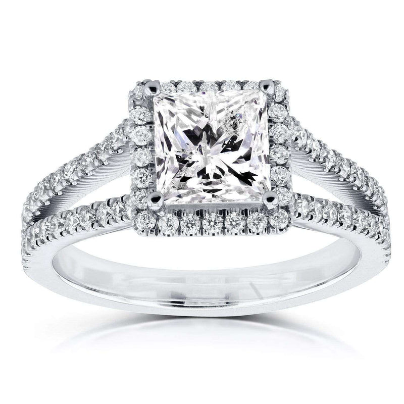 Kobelli Princess Natural Diamond Halo Ring