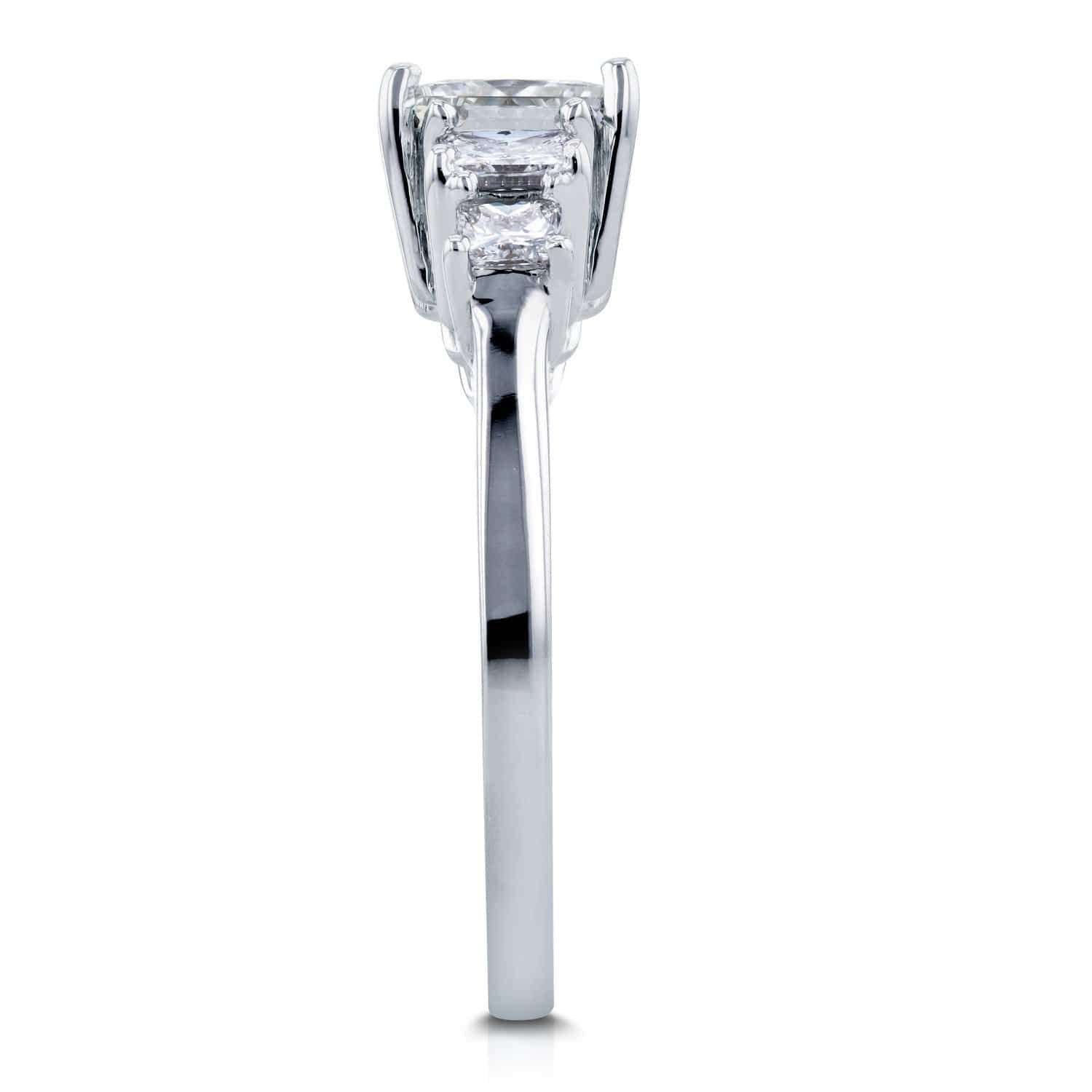 Kobelli Diamond Five-Stone Engagement Ring 2 CTW in 14K White Gold (Certified)