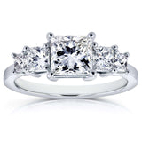 Kobelli Diamond Fem-steins forlovelsesring 2 CTW i 14K hvitt gull (sertifisert)
