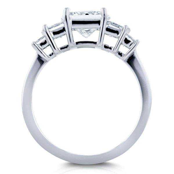 Kobelli Diamond Five-Stone Engagement Ring 2 CTW in 14K White Gold (Certified)