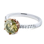 Kobelli Mixed Fancy Champagne Brown and White Diamond Two Tone Ring 2 1/3ct CTW 18k Gold (Certified)
