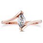 Kobelli Solitaire Marquise Diamond Chevron-prong Ring 14k Rose Gold (1/2ct)