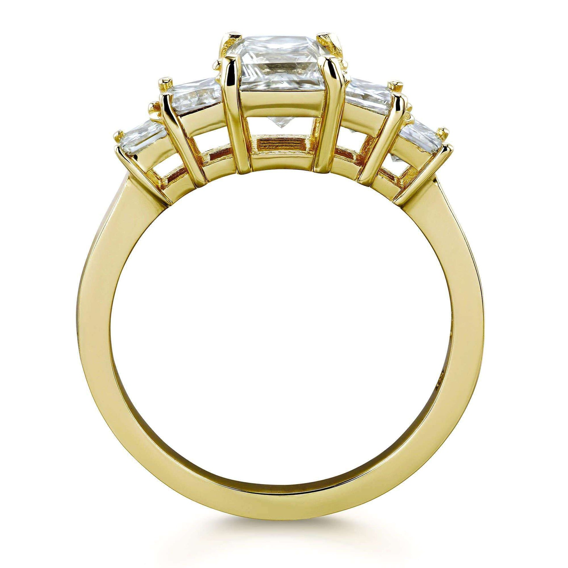 Kobelli EGL Certified 14k Yellow Gold 1 7/8ct TDW Five Stone Diamond Engagement Ring
