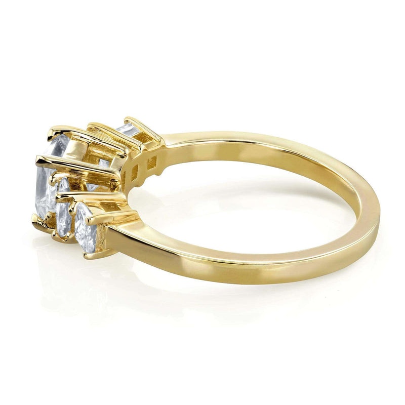 Kobelli EGL Certified 14k Yellow Gold 1 7/8ct TDW Five Stone Diamond Engagement Ring