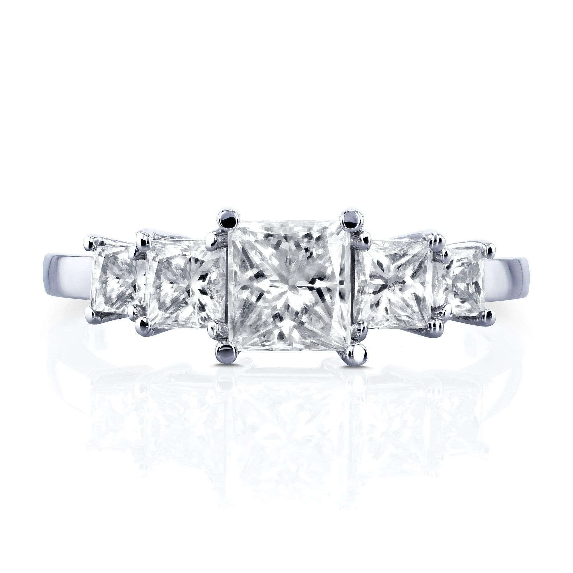 Kobelli Certified 14k White Gold 1 4/5ct TDW Five Stone Diamond Engagement Ring