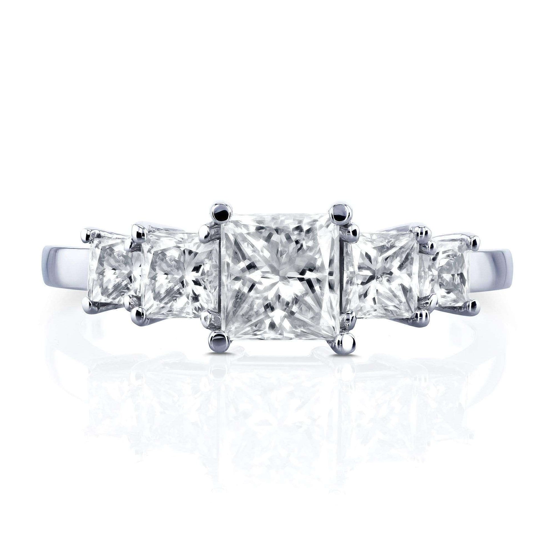 Kobelli Certified 14k White Gold 1 4/5ct TDW Five Stone Diamond Engagement Ring