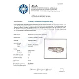 Kobelli certifierad 14k vitguld 1 4/5ct tdw femstens diamantförlovningsring
