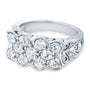 Kobelli Old Mine Cut Diamond Vintage Filigree Indented Concave Wide Ring 1 7/8 CTW in Platinum (Certified)