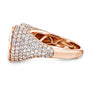 Kobelli Two Collection Certified Black and White Pear Diamond, Bezel and Pave Open Wrap-around Ring 3 7/8 CTW 18k Rose Gold - Size 7 71384X/7R
