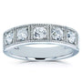 Kobelli Old Mine Cut Diamond 1 CTW Wedding Band Prong Set in Platinum