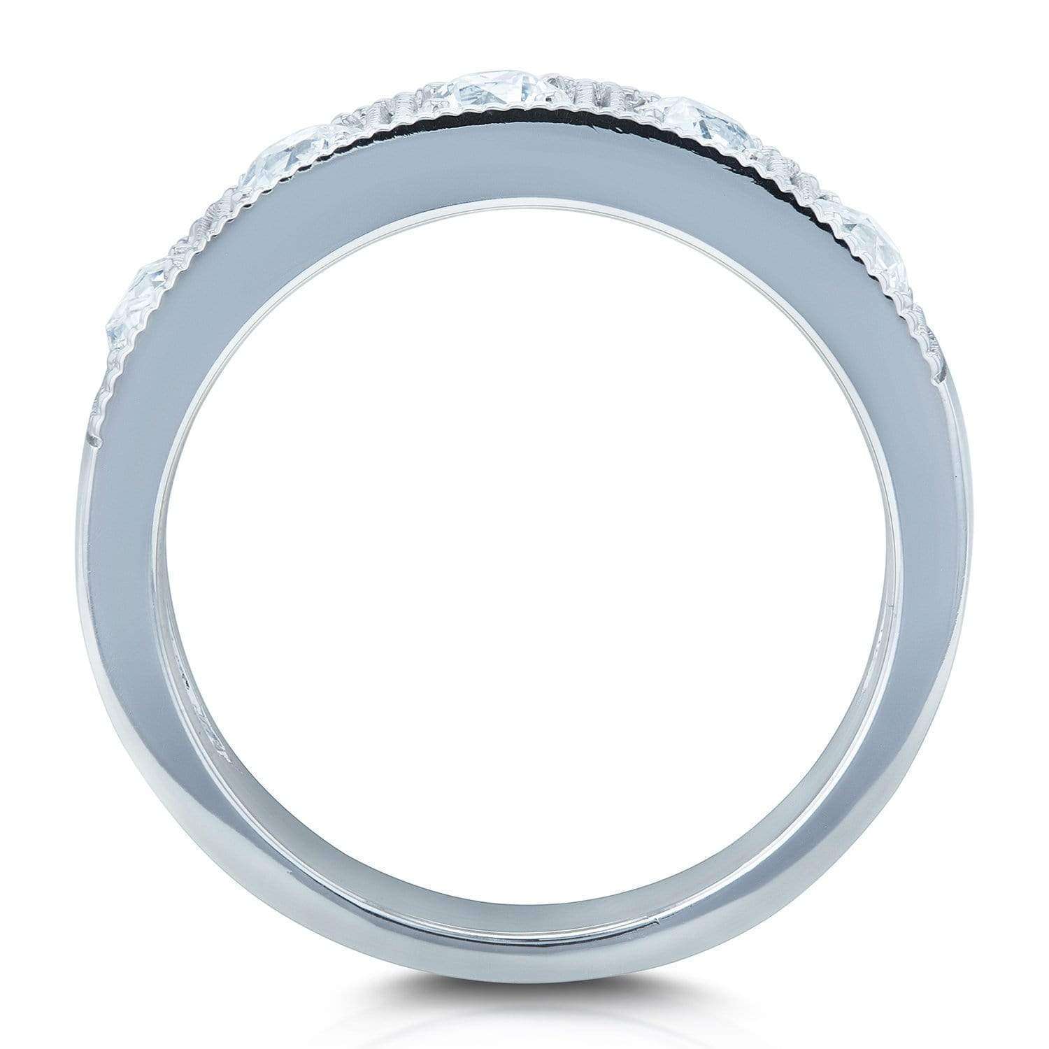 Kobelli Old Mine Cut Diamond 1 CTW Wedding Band Prong Set in Platinum