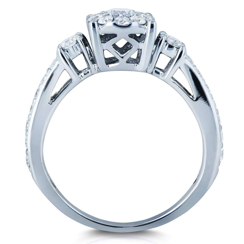 Kobelli Multi Diamond Engagement Ring 5/8 CTW in 14K White Gold