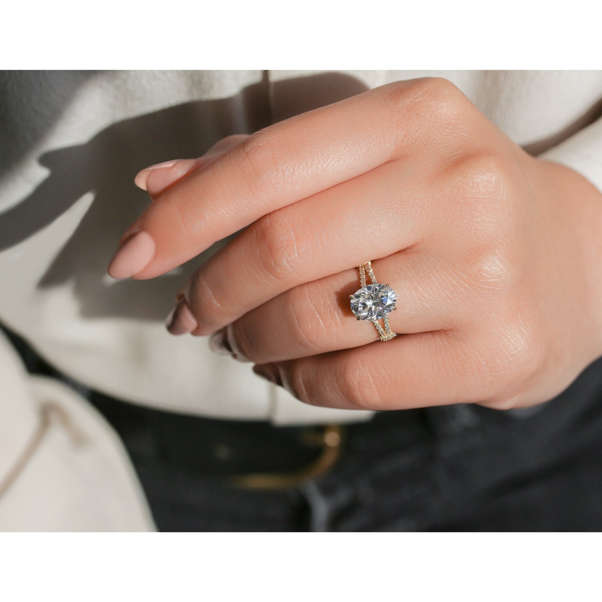 Kobelli Regina Oval Moissanite One-of-A-Kind Ring