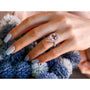 Kobelli Pear Premium Morganite Diamond Halo Cocktail Ring