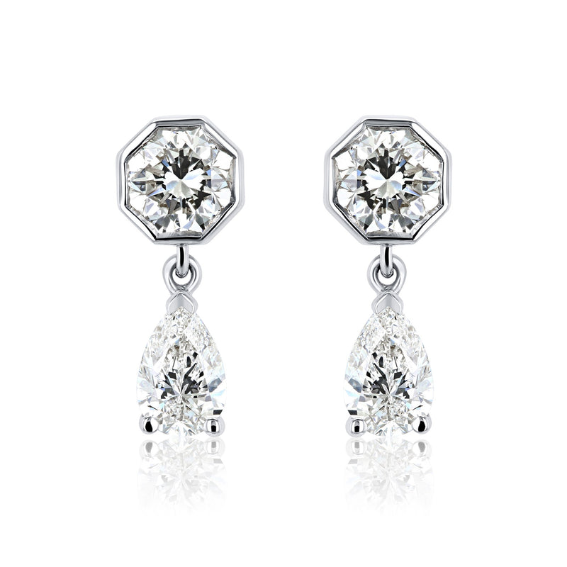 Brincos pendentes de diamante Kobelli, o Gatsby