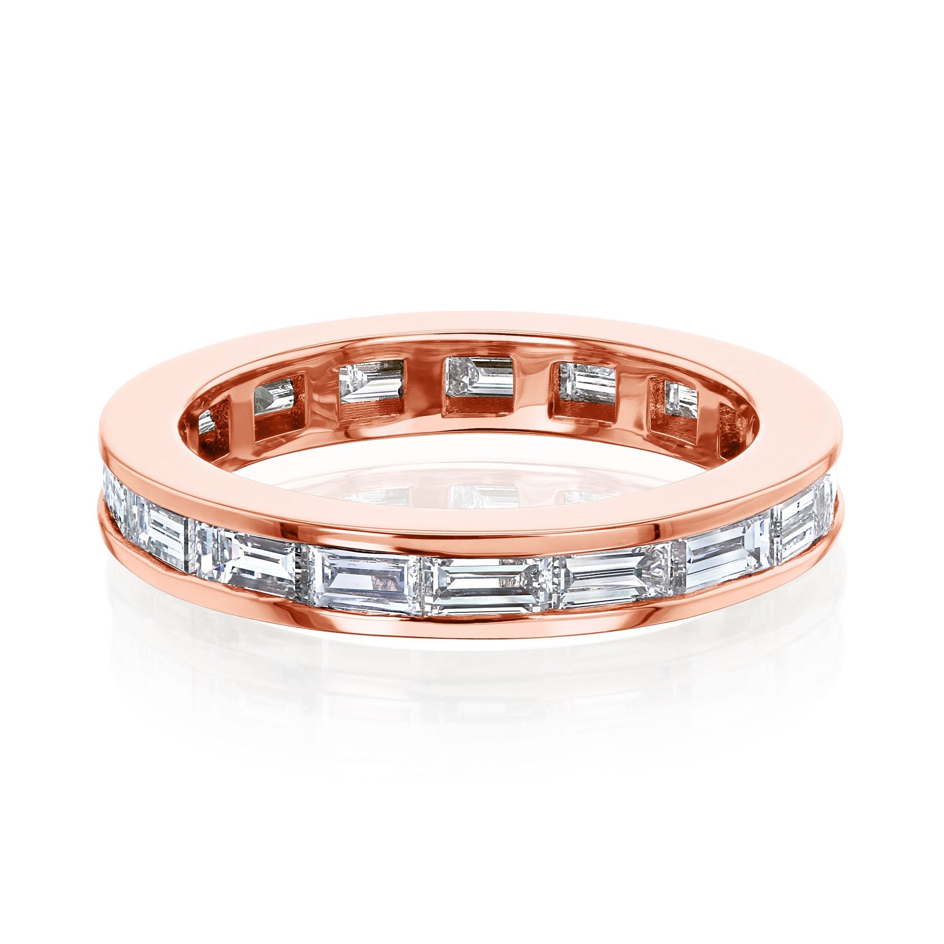 Kobelli Straight Baguette Eternity Band in Channel Setting