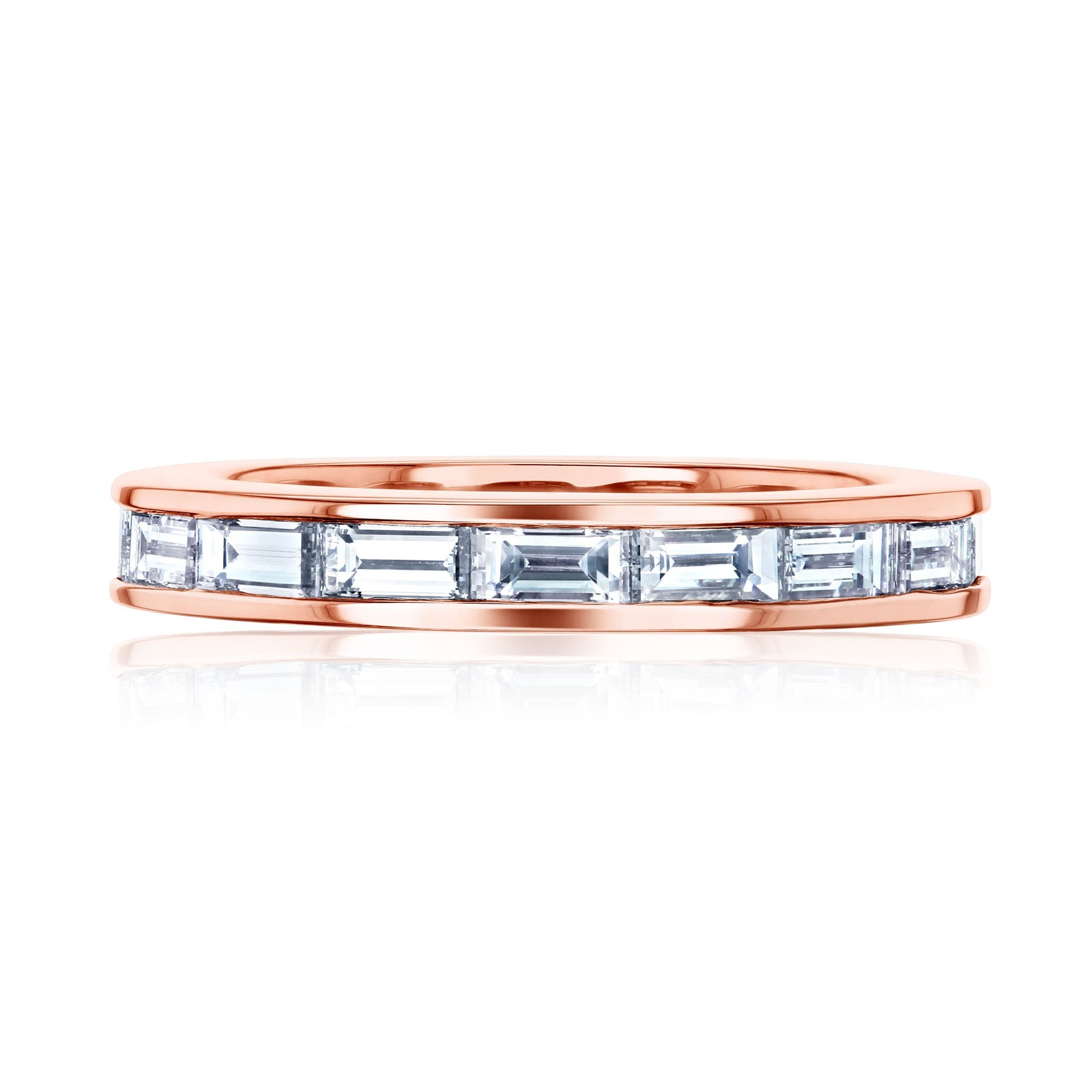 Kobelli Straight Baguette Eternity Band in Channel Setting