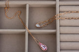 Solitär-Halskette aus birnenförmigem Morganit mit 4,35 Karat