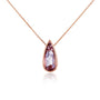 Solitaire Pear Morganite 4.35 Carat Necklace