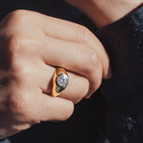 Round Modern Bezel Men's Ring (Certified)