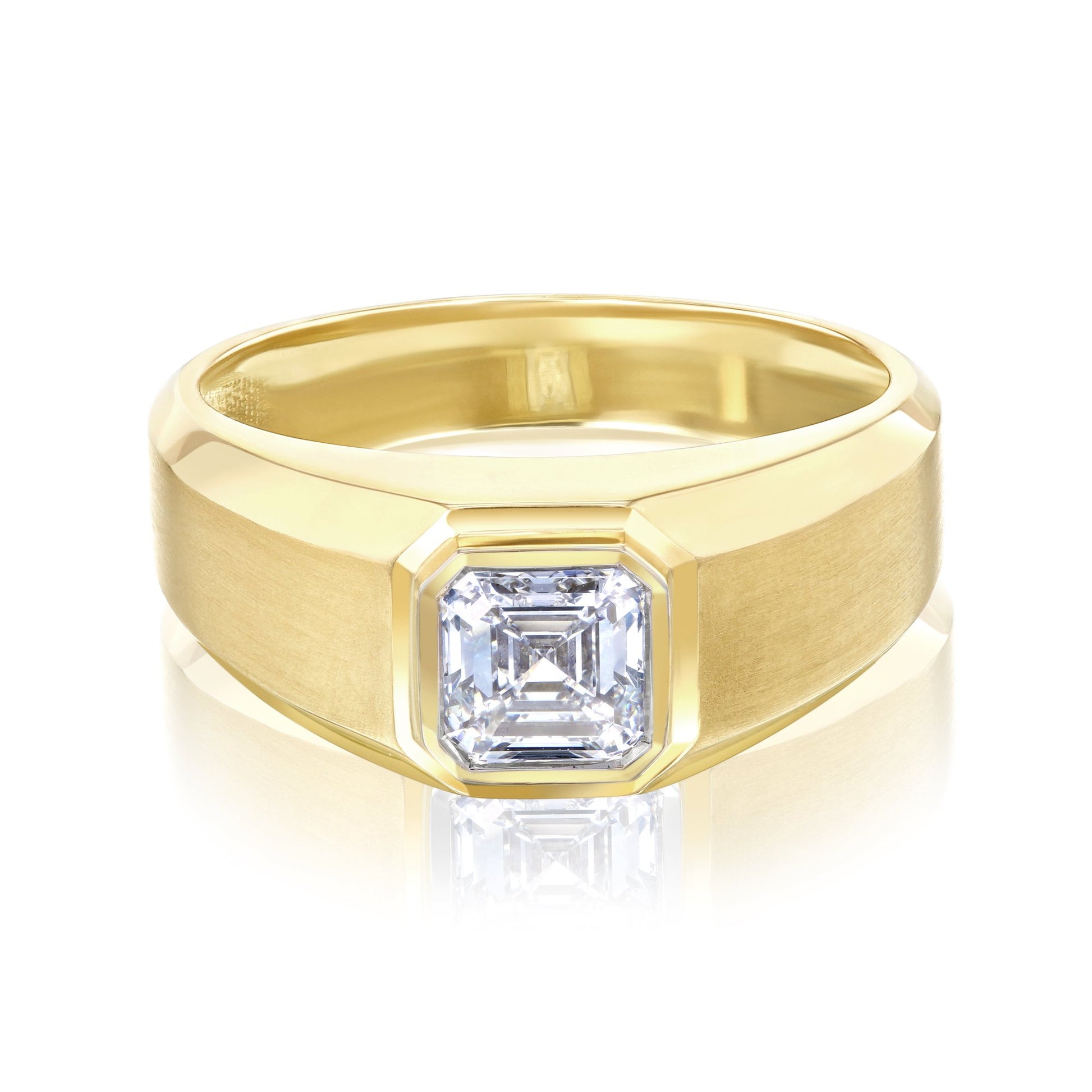Kobelli Asscher Modern Bezel Men's Band (Certified)