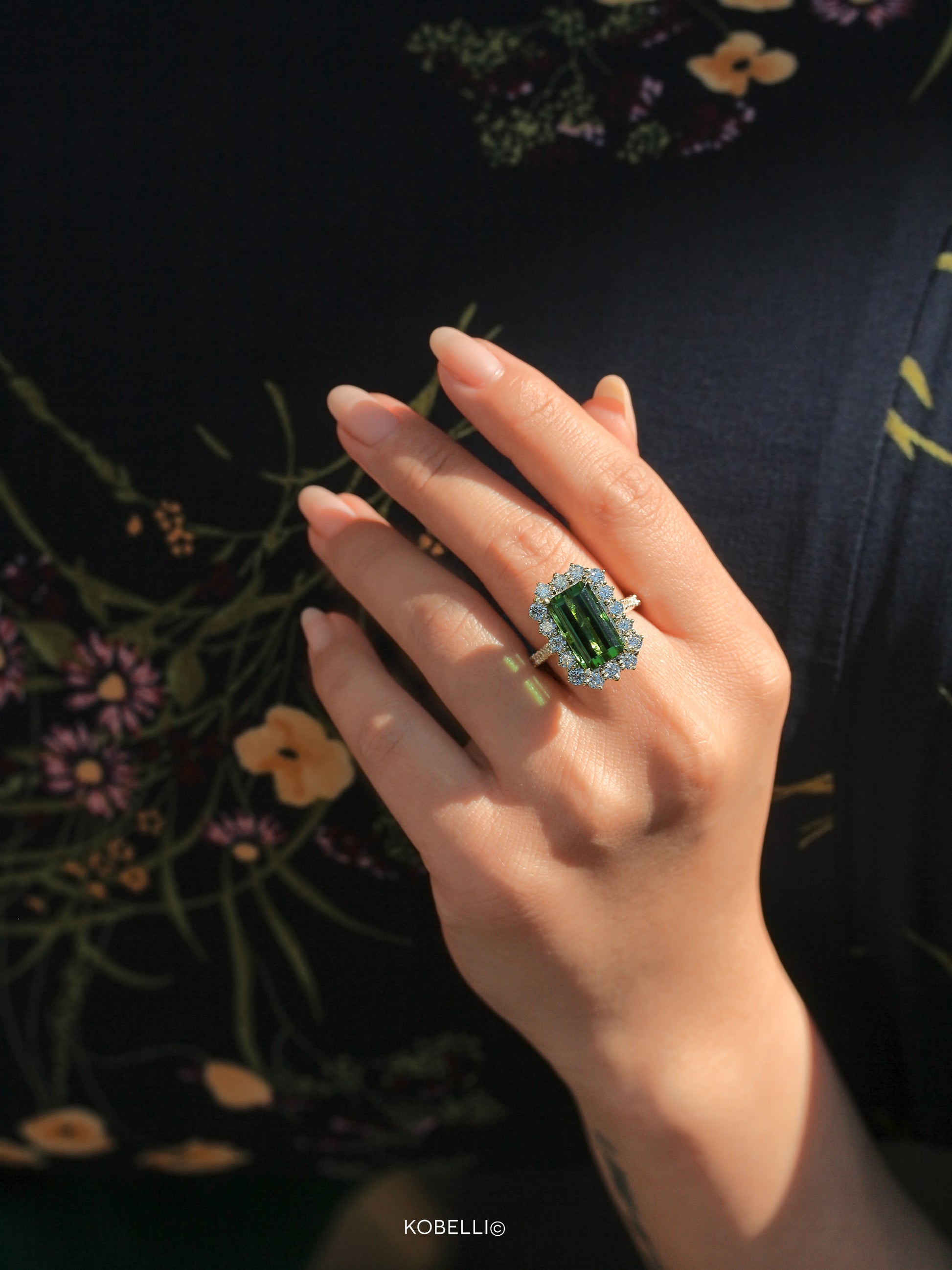 9.66 Carat Tourmaline Elizabeth Ring