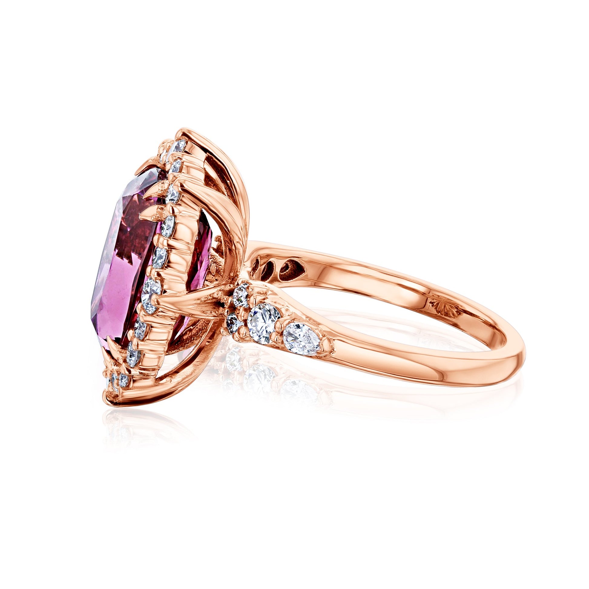 Kobelli Pink Tourmaline Elongated Ring