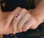 Kobelli Pink Tourmaline Elongated Ring